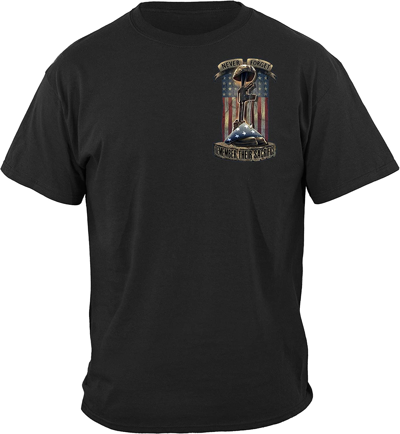 Marine Corps T-Shirt Double Flag Gold Globe Marine Corps T-Shirt MM2153 - Image 1
